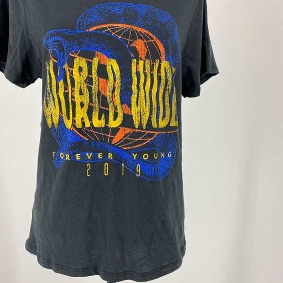 Prince Peter “World Wide Forever Young” Snake Graphic Tee 2019 Black Gray Cotton - Picture 4 of 8